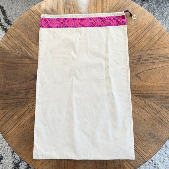 Tory Burch New Large Dust Bag Pink Logo Preppy Accessories Shoes Purse Boots - Picture 4 of 11